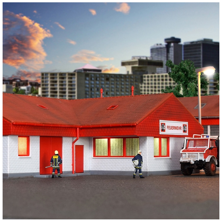 Bâtiment / Caserne de Pompiers-HO 1/87-KIBRI 39220