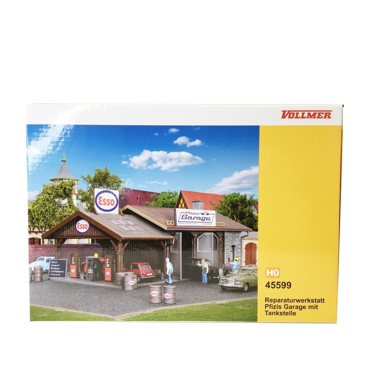 Station service - Atelier / Garage-HO 1/87-VOLLMER 45599