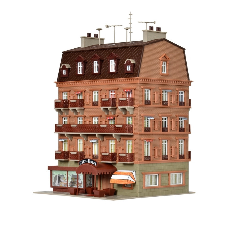 Hôtel de ville avec éclairage LED-HO 1/87-VOLLMER 43782