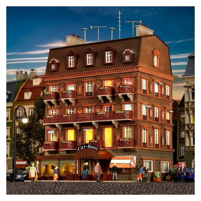 Hôtel de ville avec éclairage LED-HO 1/87-VOLLMER 43782