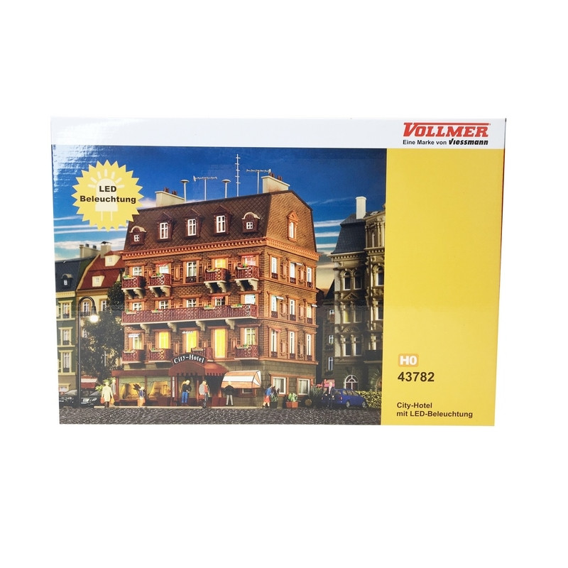 Hôtel de ville avec éclairage LED-HO 1/87-VOLLMER 43782