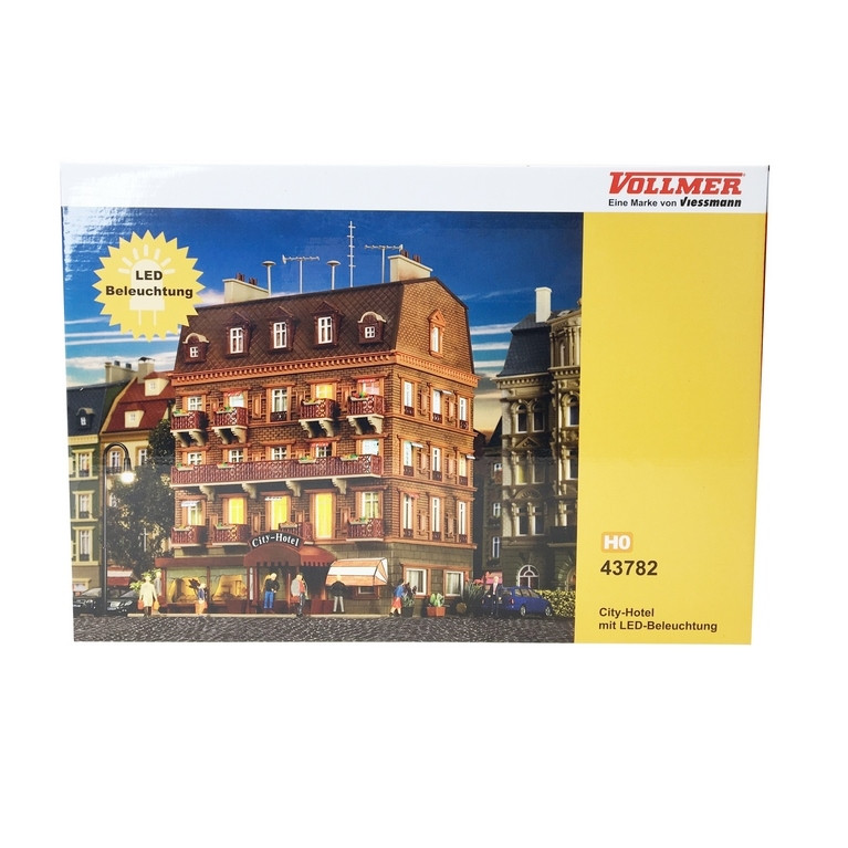 Hôtel de ville avec éclairage LED-HO 1/87-VOLLMER 43782