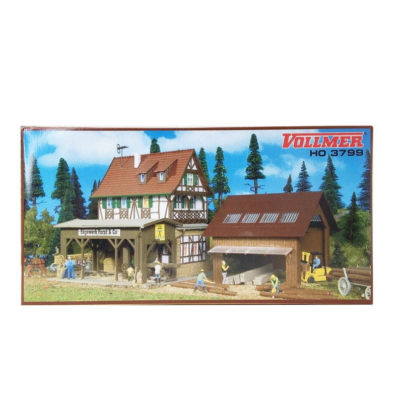 Scierie en 2 bâtiments-HO-1/87-VOLLMER 43799
