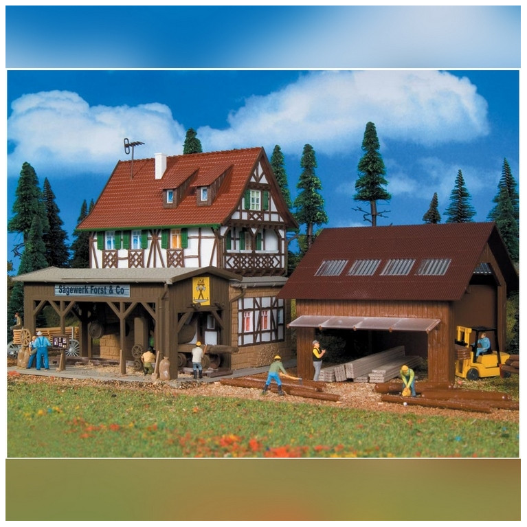 Scierie en 2 bâtiments-HO-1/87-VOLLMER 43799
