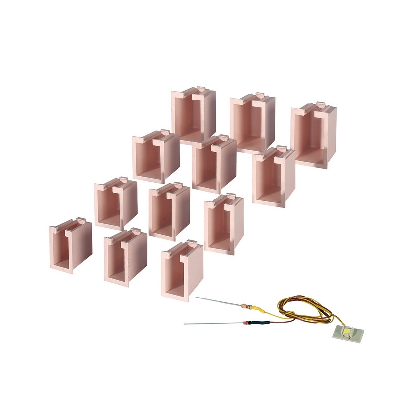 Kit éclairage de maison 12 boîtes 4 tailles, 1 LED blanche-HO 1/87-VIESSMANN 6005