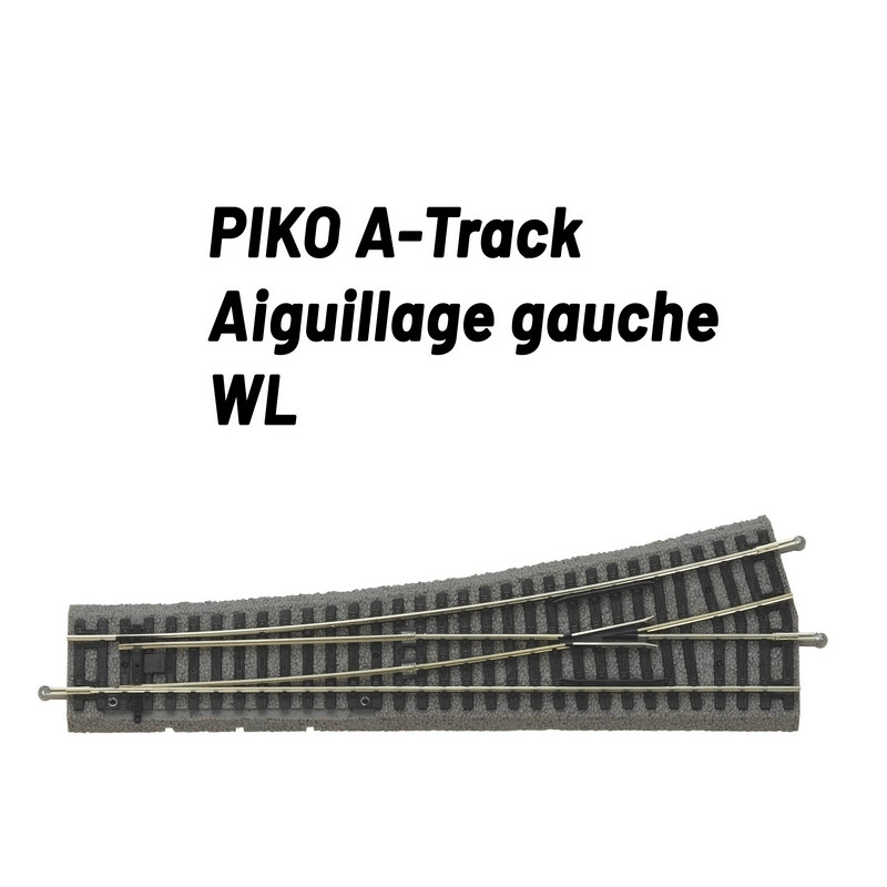 Aiguillage gauche 15° avec ballast-HO 1/87-PIKO 55420