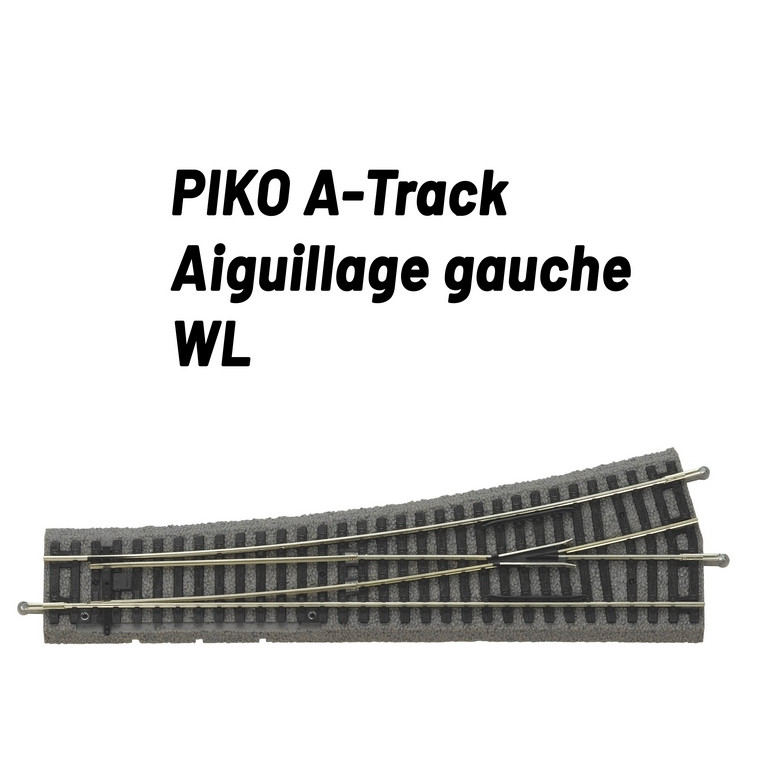 Aiguillage gauche 15° avec ballast-HO 1/87-PIKO 55420