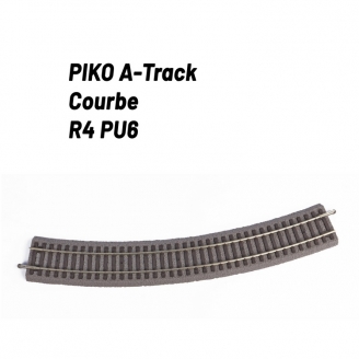 Rail courbe R4 - 546 mm avec ballast-HO 1/87-PIKO 55414