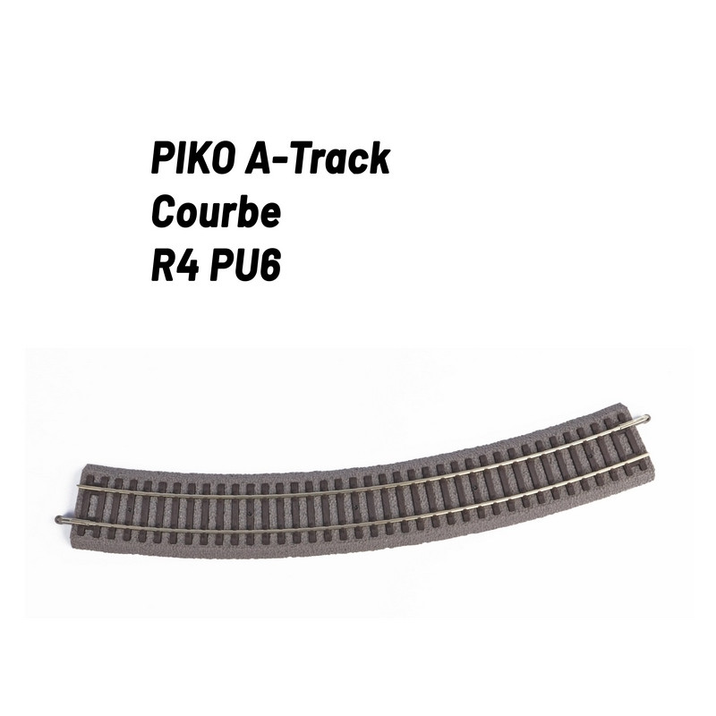 Rail courbe R4 - 546 mm avec ballast-HO 1/87-PIKO 55414