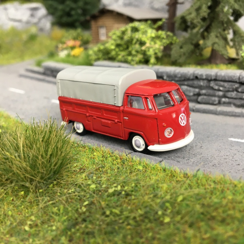 VW T1 Combi Split window benne bâchée-HO 1/87-SCHUCO 452644300