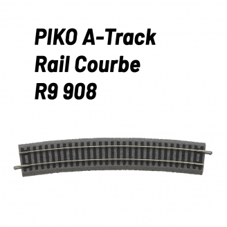 Rail courbe R9 908 mm avec ballast-HO 1/87-PIKO 55419