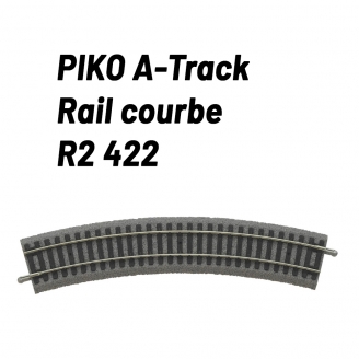 Rail courbe R2 422 mm avec ballast-HO 1/87-PIKO 55412