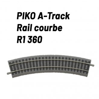 Rail courbe R1 360 mm avec ballast-HO 1/87-PIKO 55411