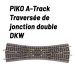 Traversée de jonction double avec ballast-HO 1/87-PIKO 55424