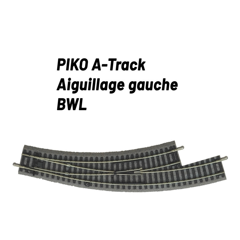 Aiguillage courbe gauche R2 / R3 avec ballast-HO 1/87-PIKO 55422