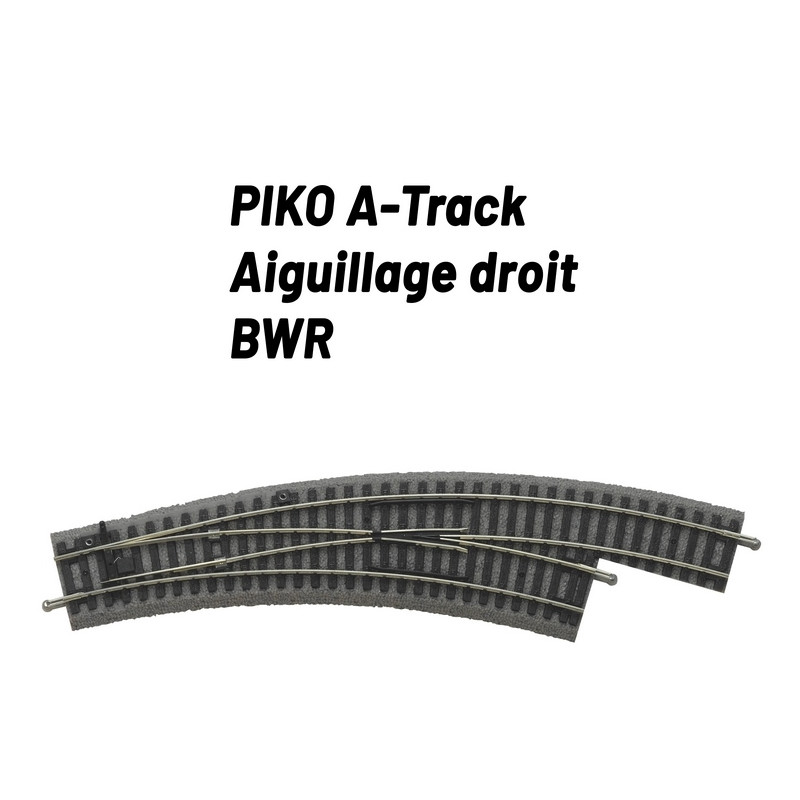 Aiguillage courbe gauche R2 / R3 avec ballast-HO 1/87-PIKO 55422