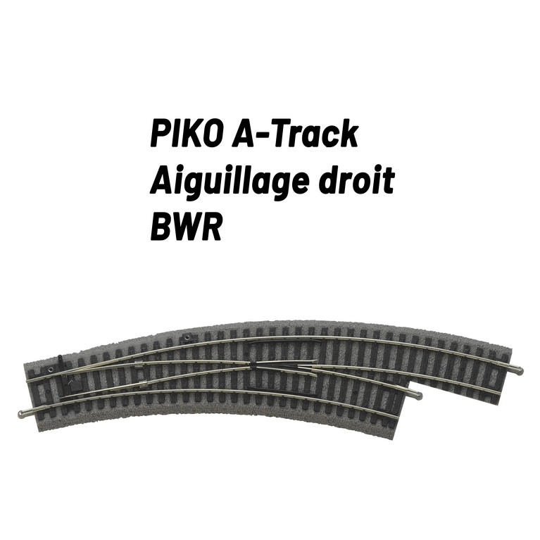 Aiguillage courbe gauche R2 / R3 avec ballast-HO 1/87-PIKO 55422