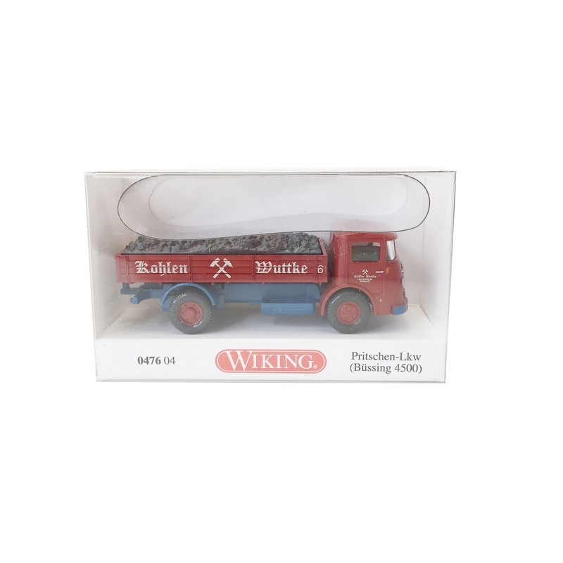 Camion Büssing 4500 plateau "Kohlen Wuttke"-HO 1/87-WIKING 47604