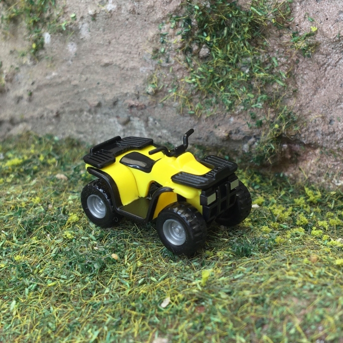 Quad - ATV Jaune-HO 1/87-WIKING 2304