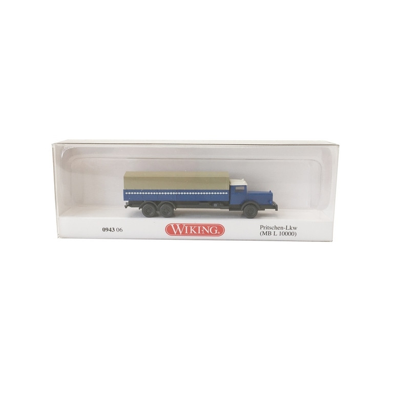 Camion Plateau Mercedes L1000 bleu-N 1/160-WIKING 94306