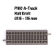 Rail Droit 115 mm avec ballast-HO 1/87-PIKO 55403