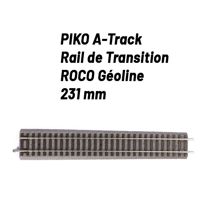 Rail Droit 62 mm avec ballast-HO 1/87-PIKO 55405
