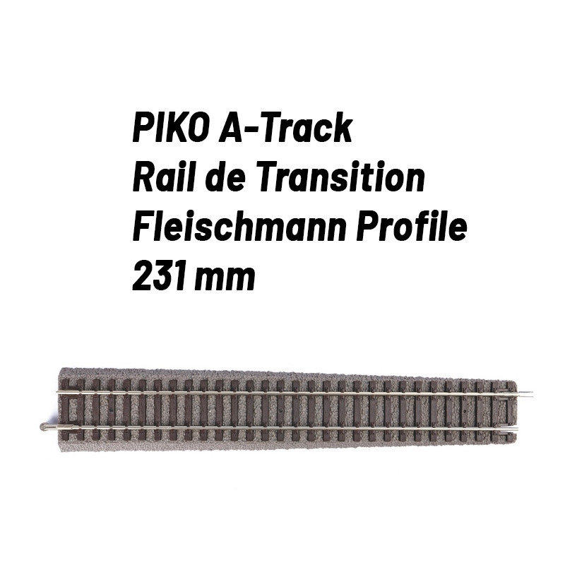 Rail de transition Droit Fleischmann Profile-HO 1/87-PIKO 55432