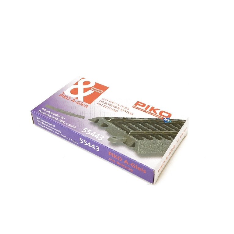 6 socles pour moteur d'aiguillage à gauche-HO 1/87-PIKO 55443