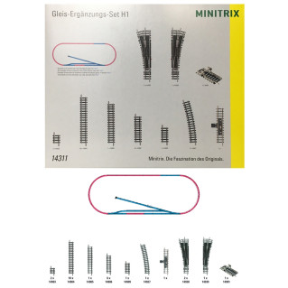 Coffret de Rails complémentaires H1-N 1/160-MINITRIX 14311