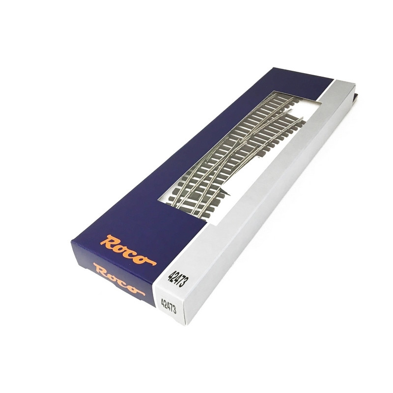 Aiguillage courbe droite R3 30 degrés-HO-1/87-ROCO 42473