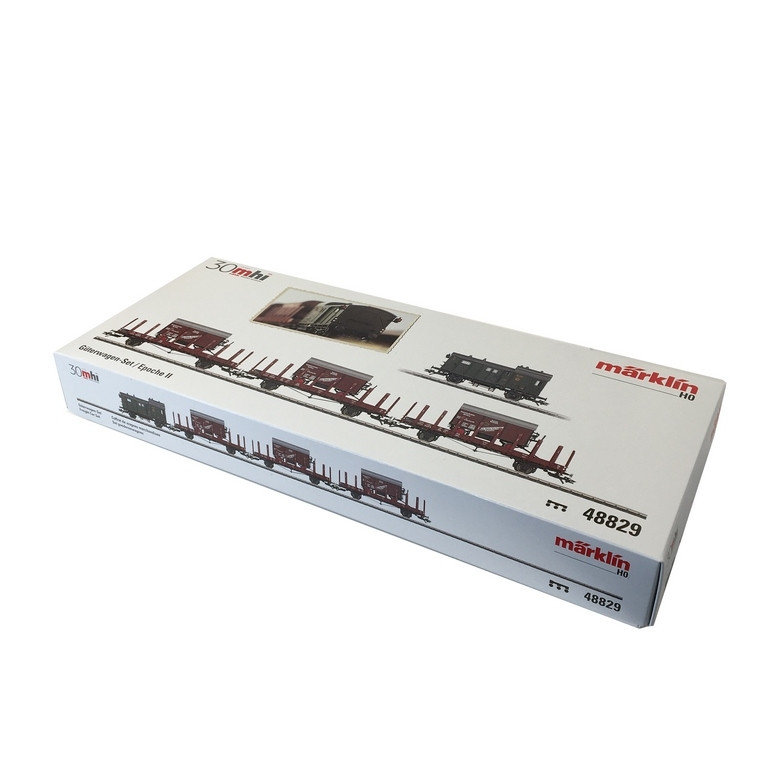 Coffret 4 wagons de marchandises DRG Ep II-HO 1/87-MARKLIN 48829