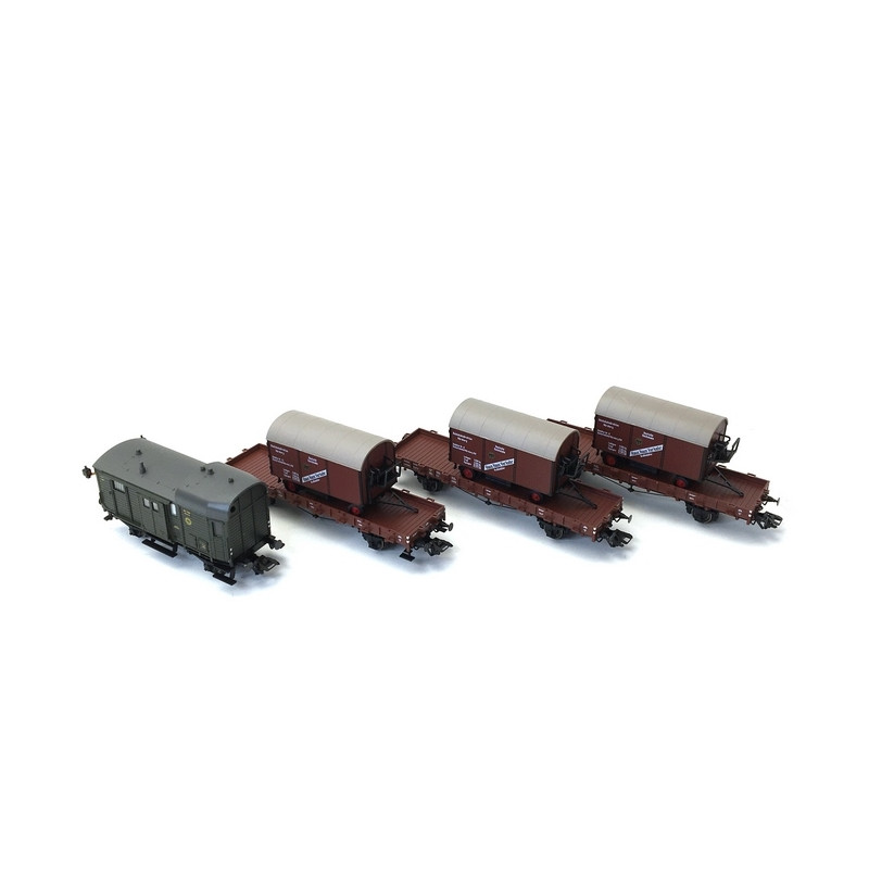 Coffret 4 wagons de marchandises DRG Ep II-HO 1/87-MARKLIN 48829