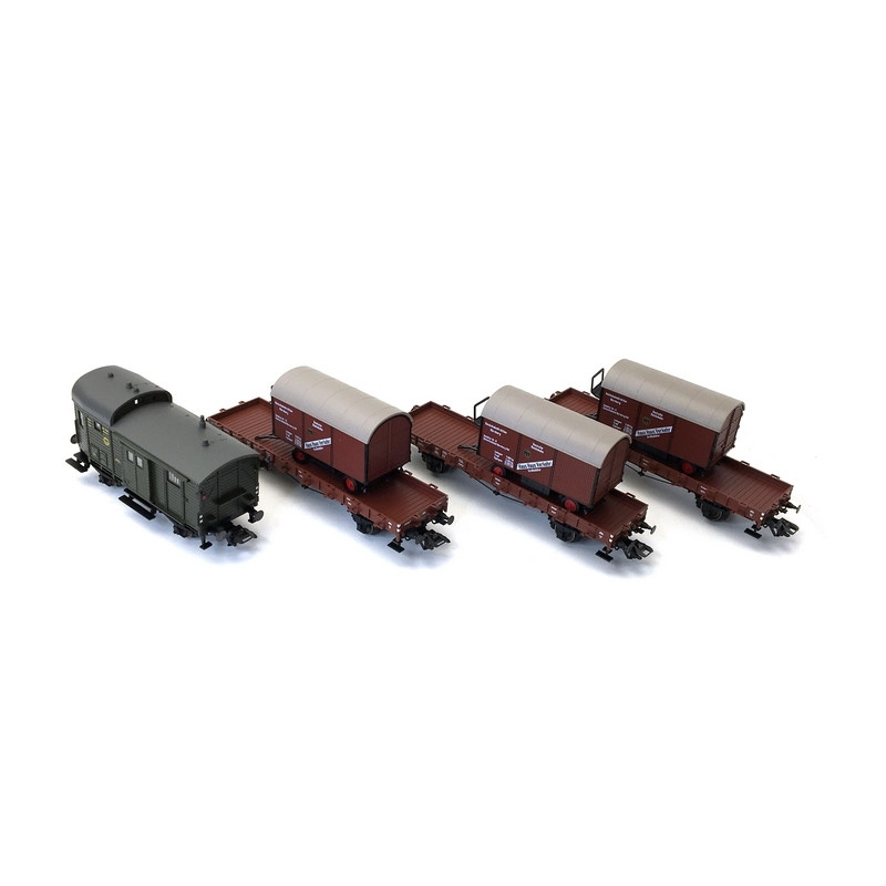 Coffret 4 wagons de marchandises DRG Ep II-HO 1/87-MARKLIN 48829