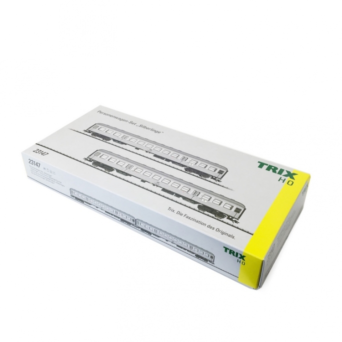 2 Voitures 2CL "Silberling" DB Ep IV 3R-HO 1/87-TRIX 23147