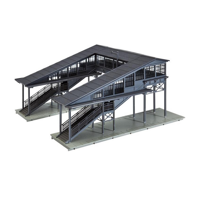 Passerelle de quai couverte pour piétons-HO-1/87-FALLER 131378