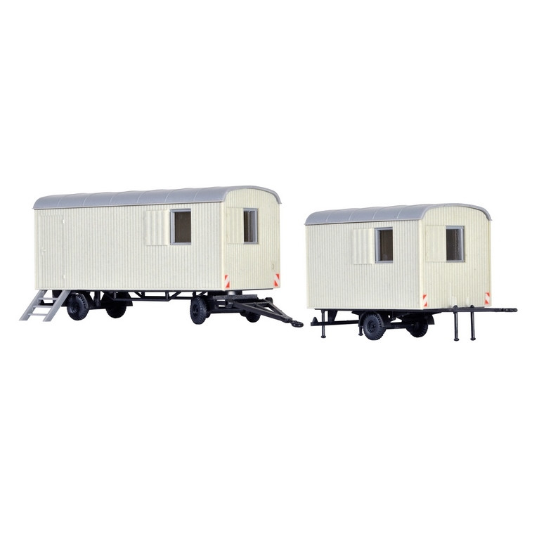 2 roulottes chantier HO KIBRI 10278 modélisme ferroviaire et diorama