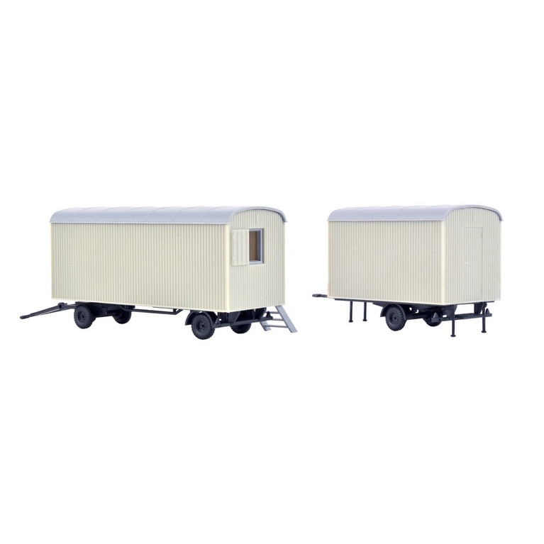 2 roulottes chantier HO KIBRI 10278 modélisme ferroviaire et diorama