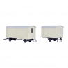 2 roulottes chantier HO KIBRI 10278 modélisme ferroviaire et diorama
