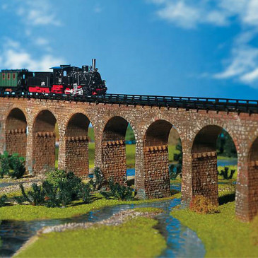 Viaduc droit maçonné N FALLER 222585 modelisme ferroviaire  neuf FALLER