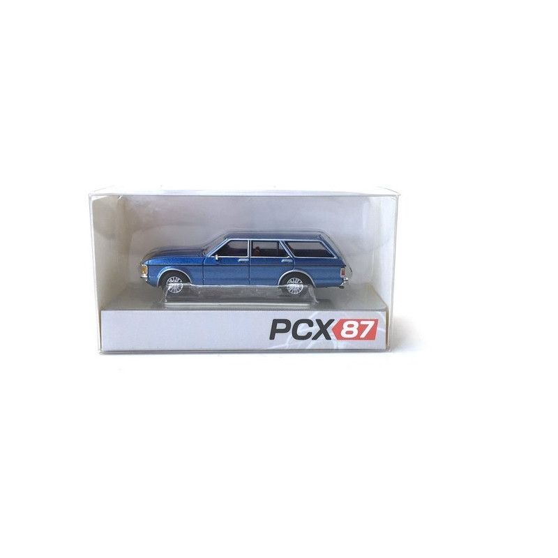 Ford Granada MK1 Break Bleu Métal-HO 1/87-PCX87 0035