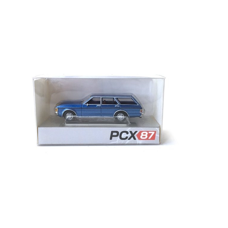 Ford Granada MK1 Break Bleu Métal-HO 1/87-PCX87 0035