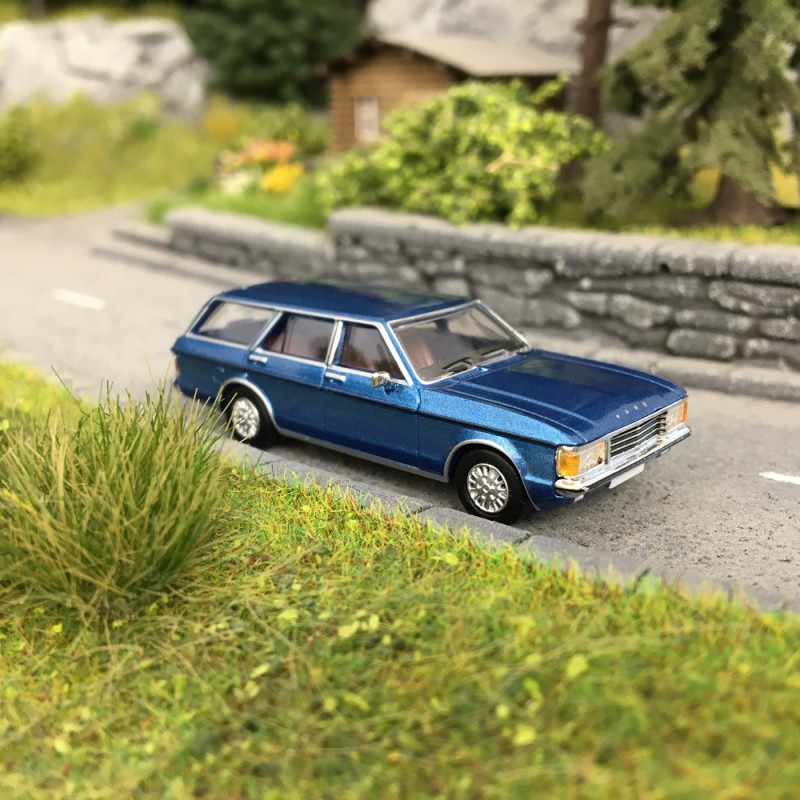 Ford Granada MK1 Break Bleu Métal-HO 1/87-PCX87 0035