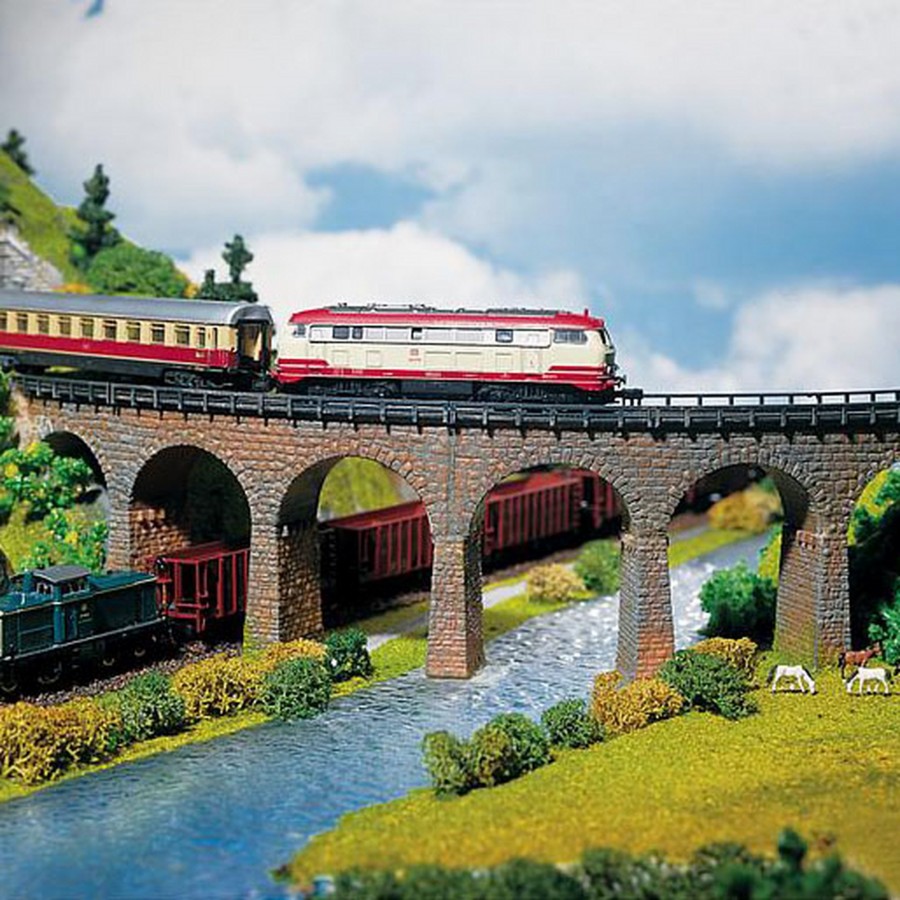 Viaduc maçonné N FALLER 222586 modelisme ferroviaire  neuf FALLER