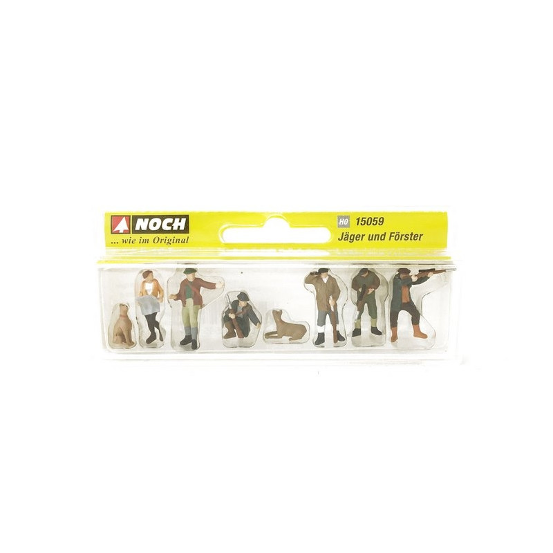 6 chasseurs / Gardes forestiers + chiens - HO 1/87 - NOCH 15059
