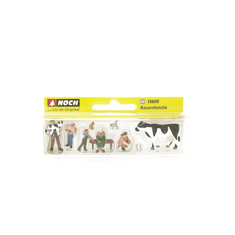 5 personnages à la ferme + animaux - HO 1/87 - NOCH 15609