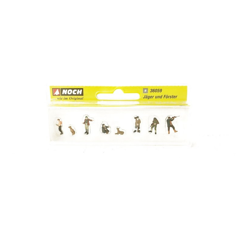6 chasseurs et gardes forestier + 2 chiens - N 1/160-NOCH 36059