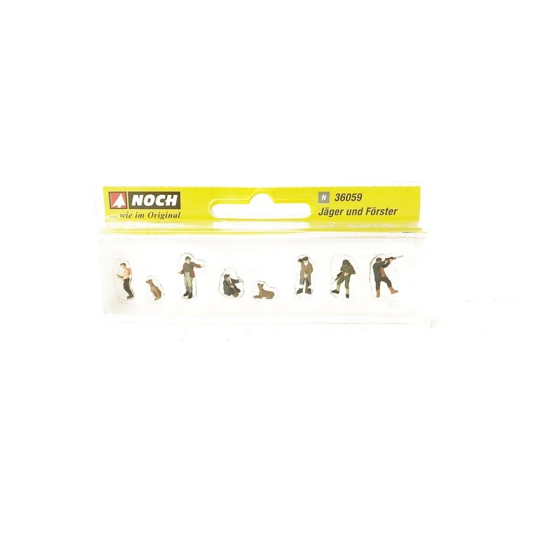 6 chasseurs et gardes forestier + 2 chiens - N 1/160-NOCH 36059