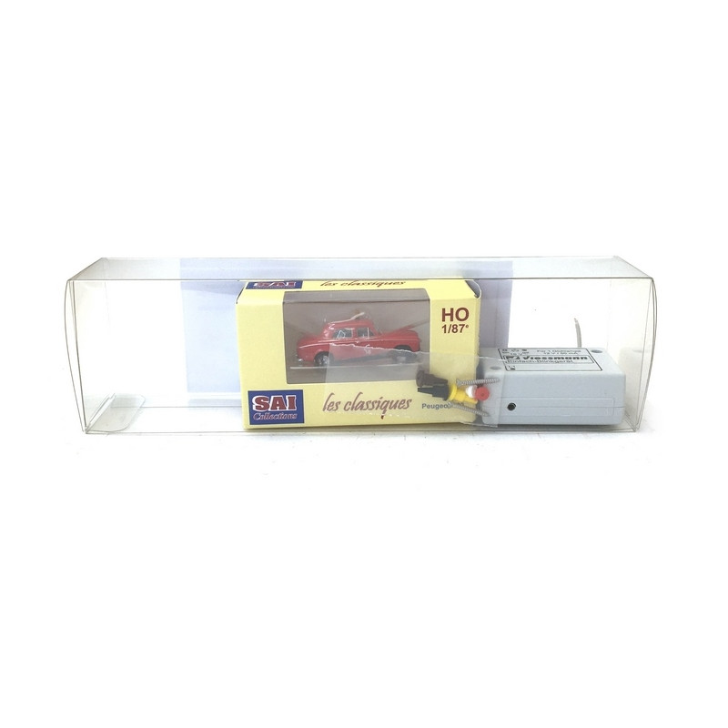 Peugeot 403 Pompiers 18 + module Gyrophare clignotant -HO 1/87-SAI 901