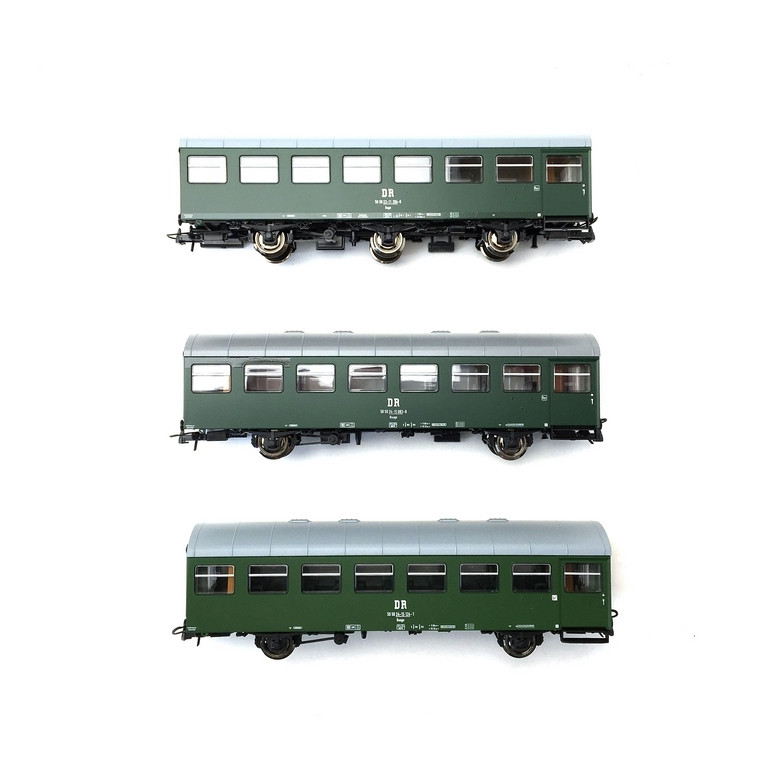 3 Voitures «Rekowagen», DR Ep IV-HO 1/87-ROCO 74071