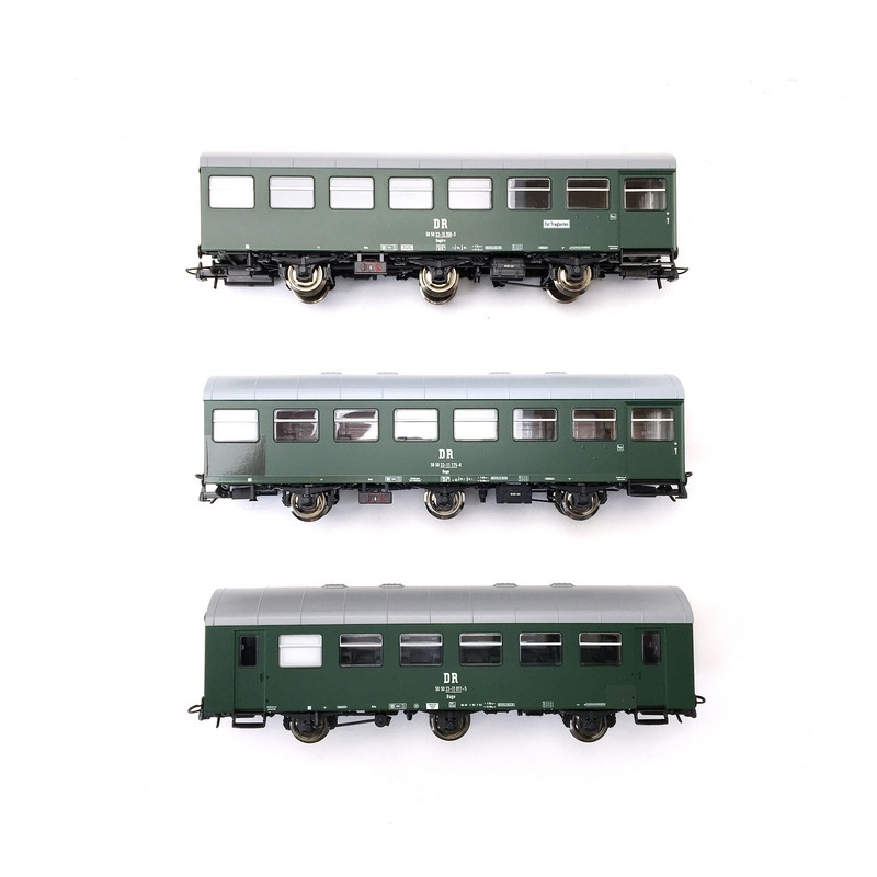 3 Voitures «Rekowagen», DR Ep IV (Set 1)-HO 1/87-ROCO 74070
